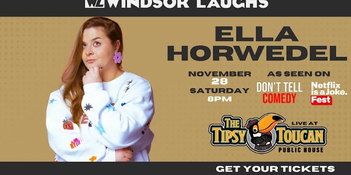 Ella Horwedel LIVE Comedy At Tipsy Toucan - Tourism Windsor Essex