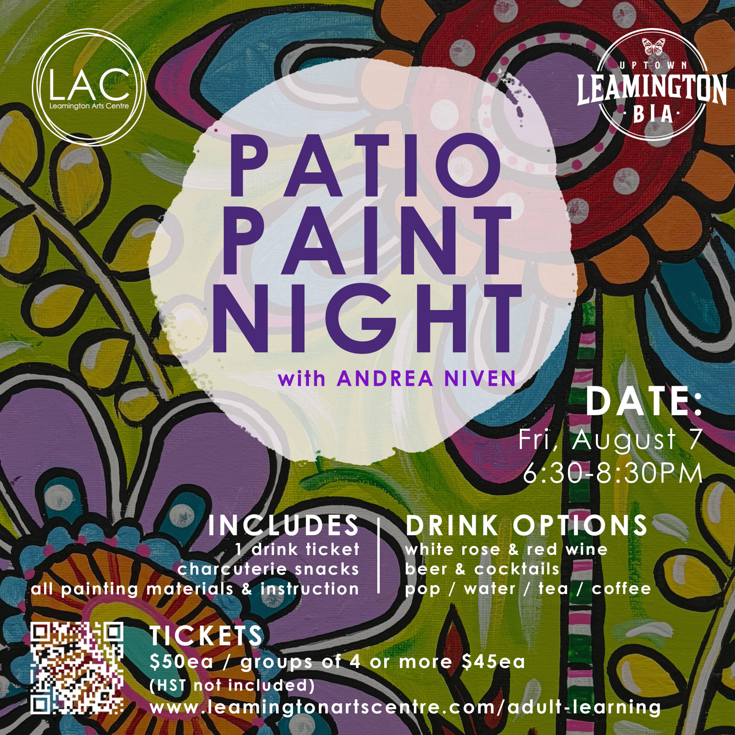 Patio Paint Night: August 7